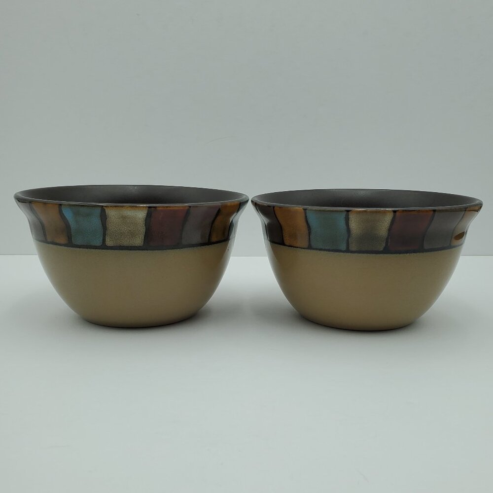 ND Exclusive Tan Brown Deep Soup Cereal Bowls N-D Exclusive Small Serving Bowls